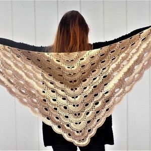 Crochet lace shawl - evening wrap